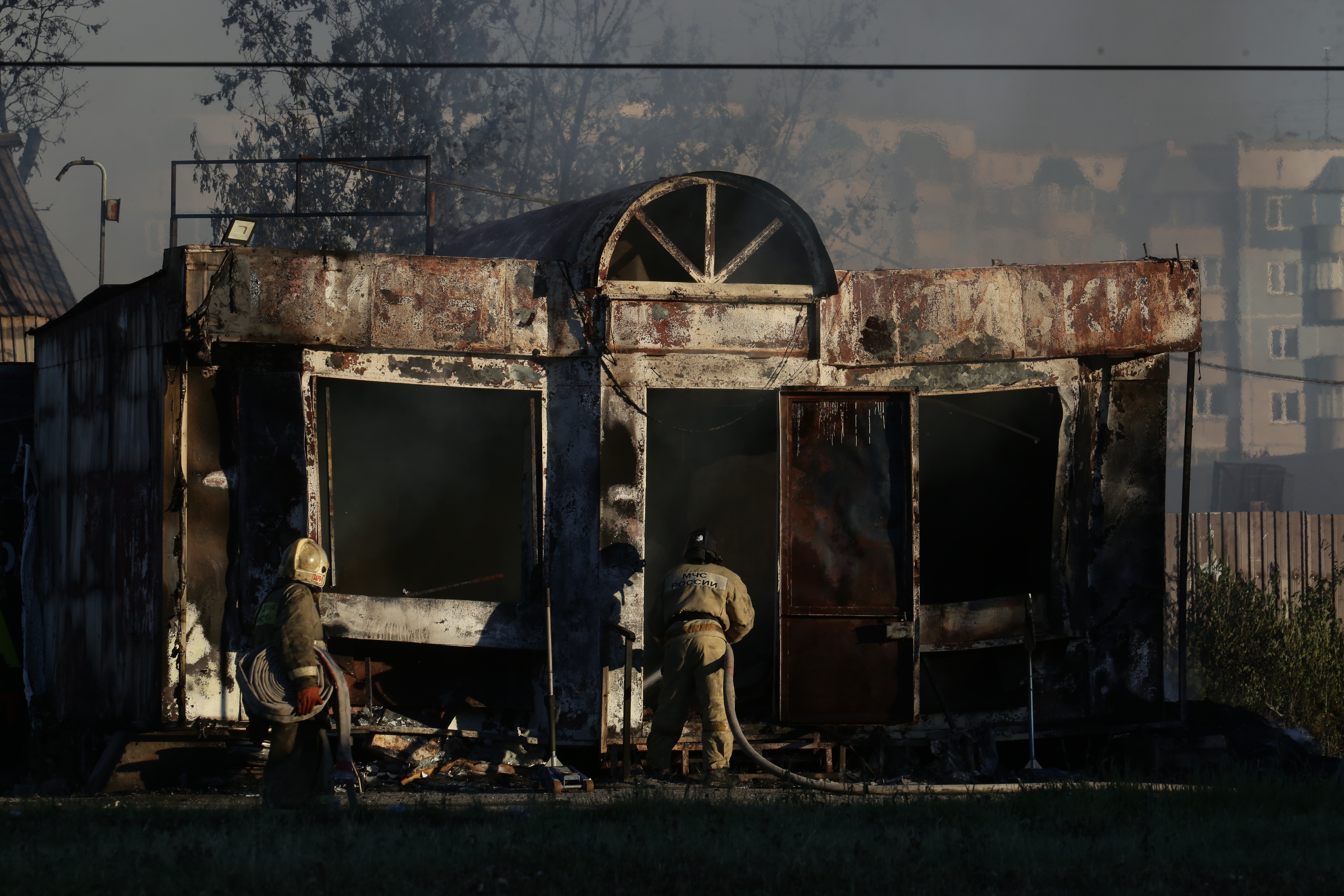 Тушение пожара на ГБШ. 14 июня 2021 года