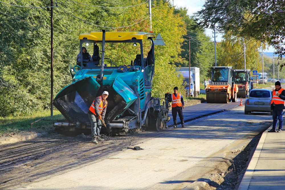 Ремонт на улице Сержанта Коротаева. Сентябрь 2021 года