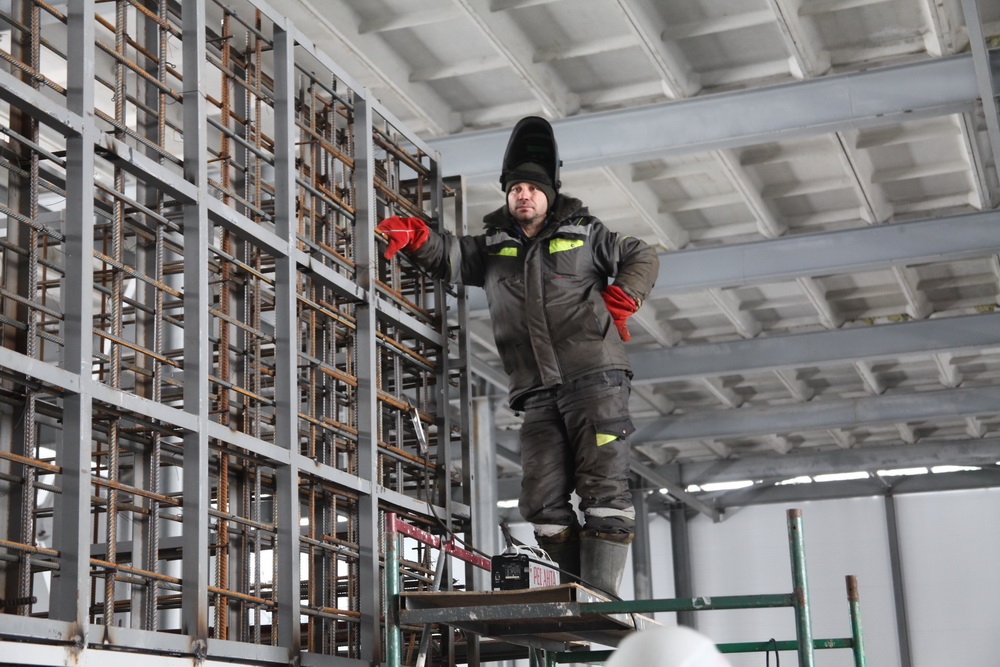 Стройка очистных сооружений у станции метро «Спортивная». Февраль 2022 года