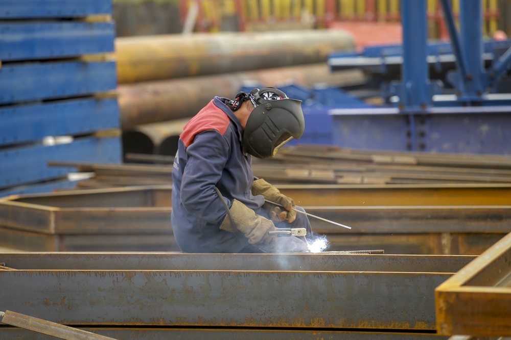 Первая опора четвёртого моста. Август 2020 года