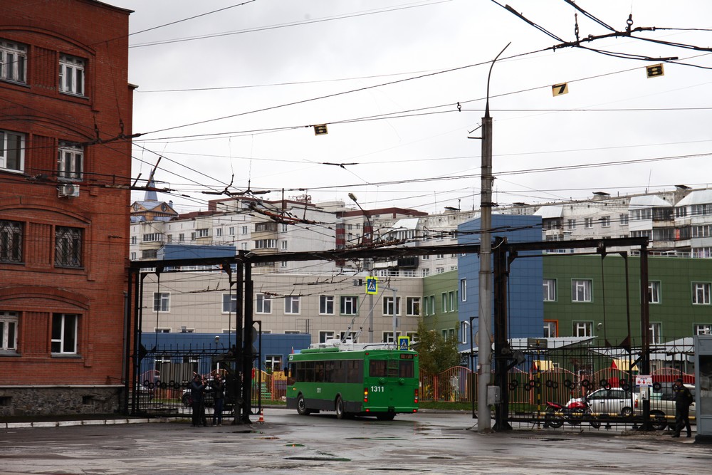 Привезённый из Твери троллейбус после ремонта