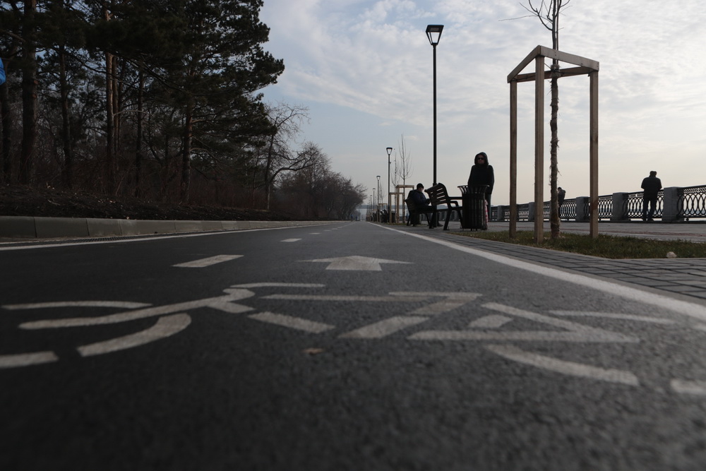 Михайловская набережная после реконструкции. Осень 2017 года