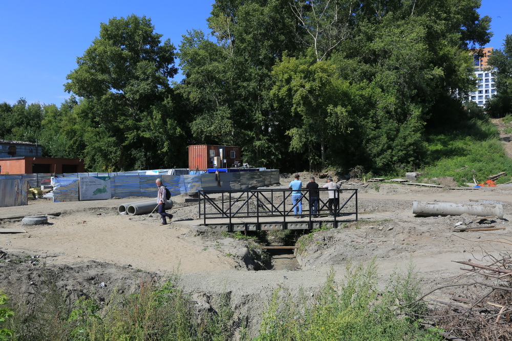 Строительство парка «Каменка». Август 2023 года
