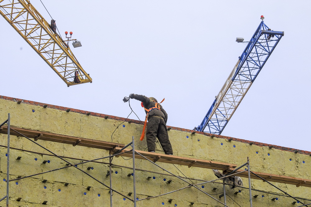 Строительство новой школы на Михаила Немыткина. Ноябрь 2020 года