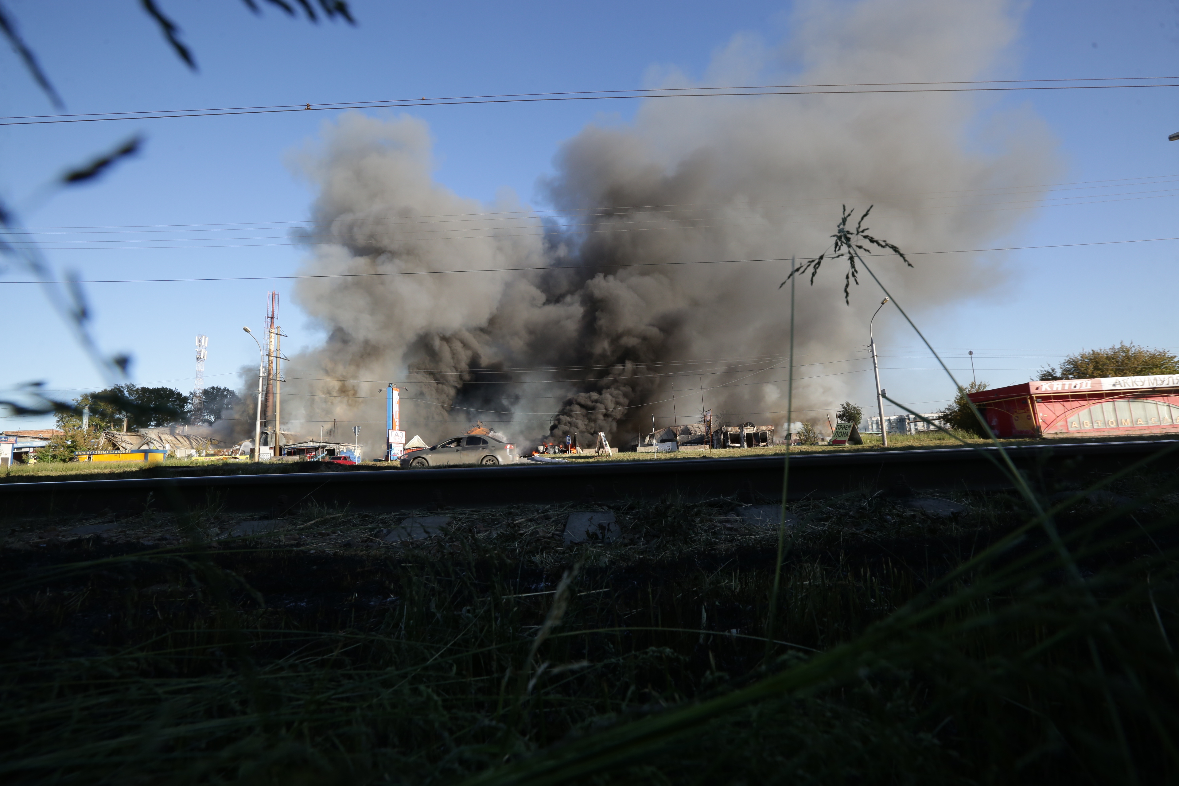 Тушение пожара на ГБШ. 14 июня 2021 года