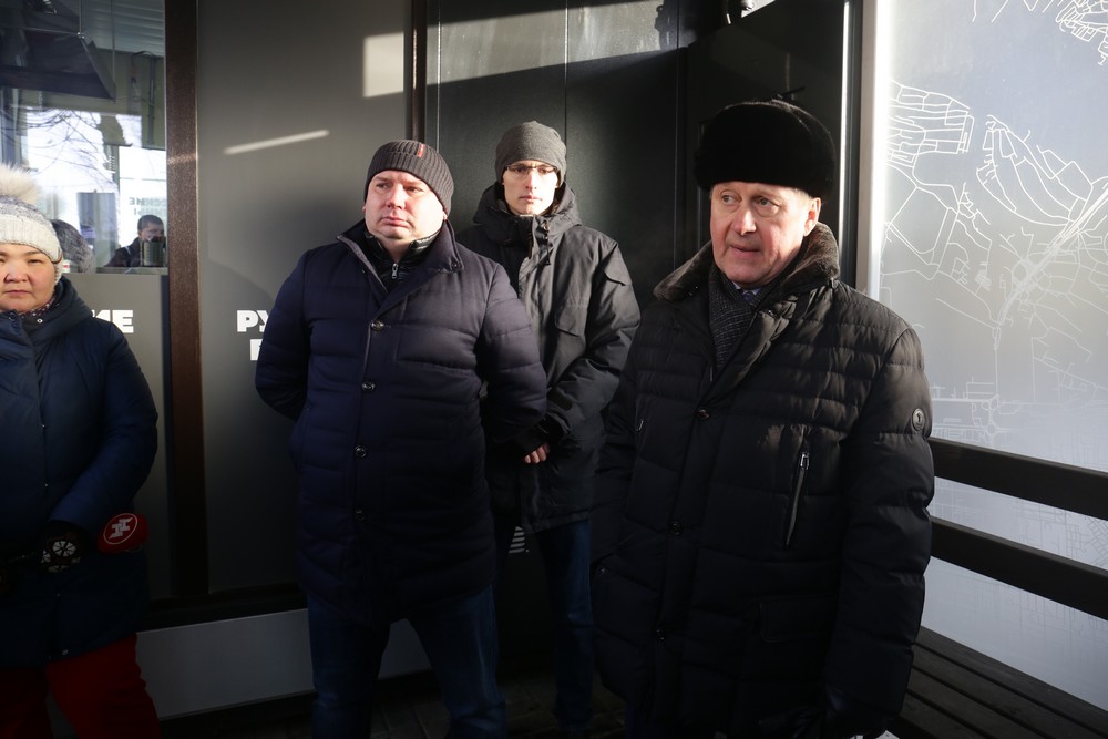 Открытие «умной» остановки с сурдопереводом. Ноябрь 2019 года