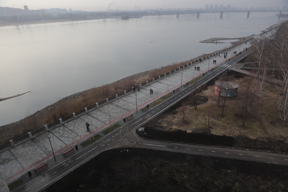 Михайловская набережная после реконструкции. Осень 2017 года