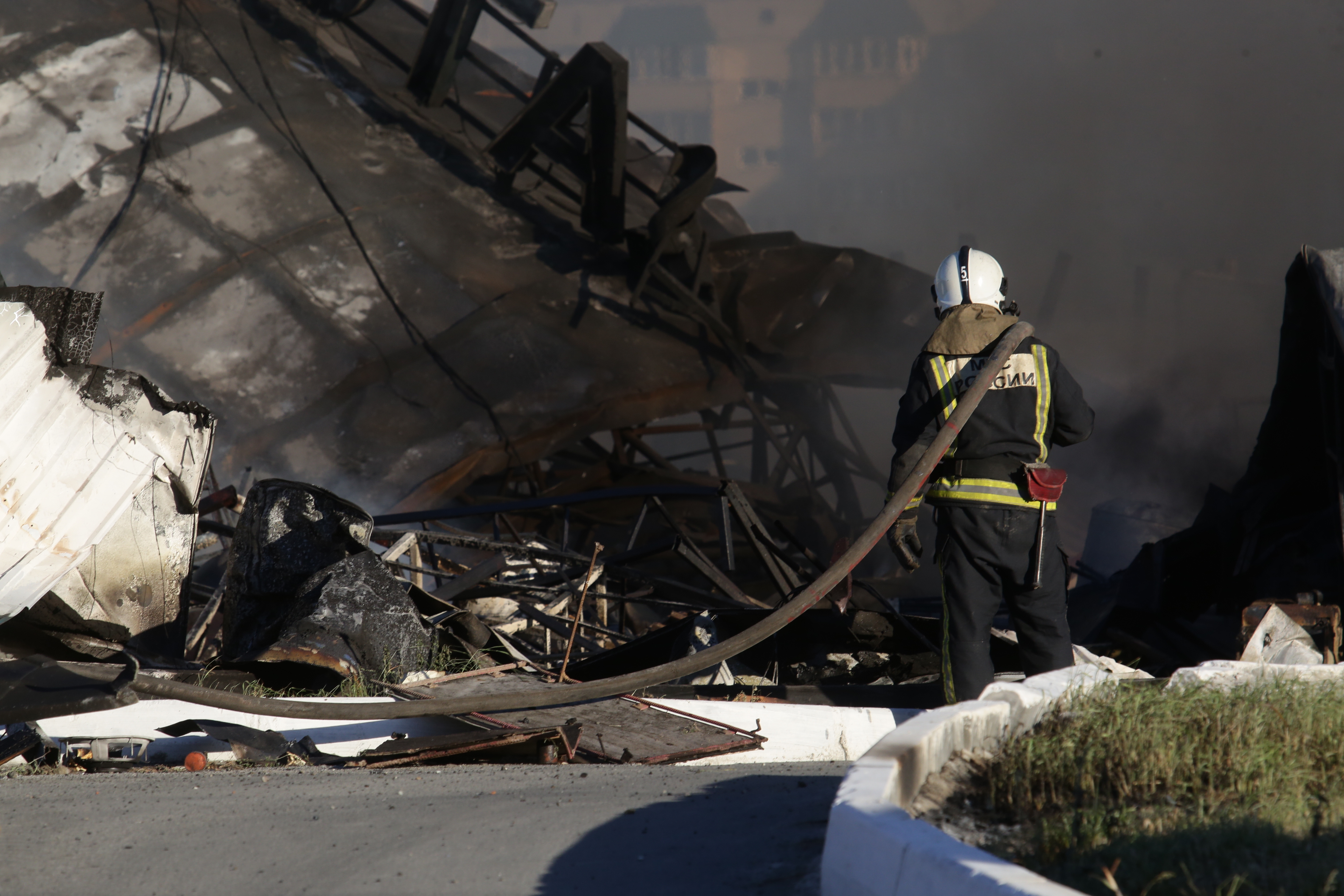 Тушение пожара на ГБШ. 14 июня 2021 года