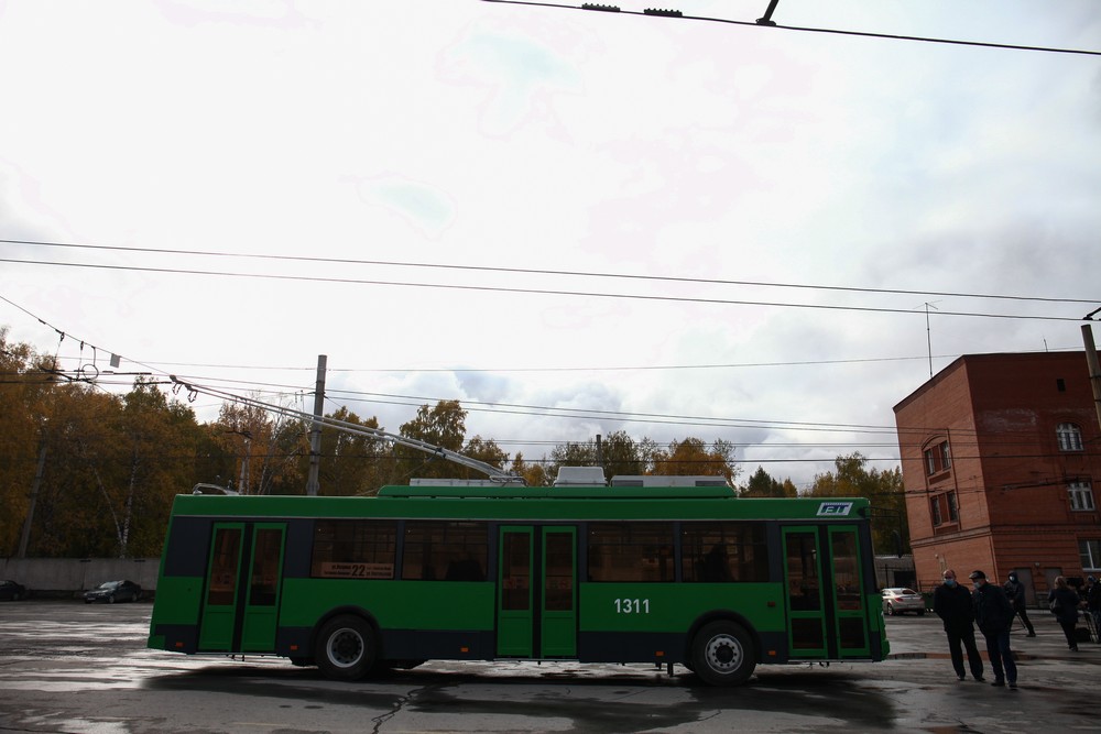 Привезённый из Твери троллейбус после ремонта