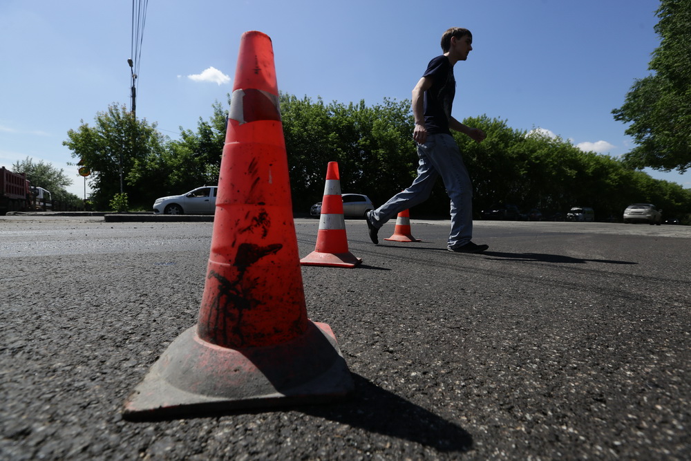 Ремонт дороги на улице Добролюбова (22.06.2022)