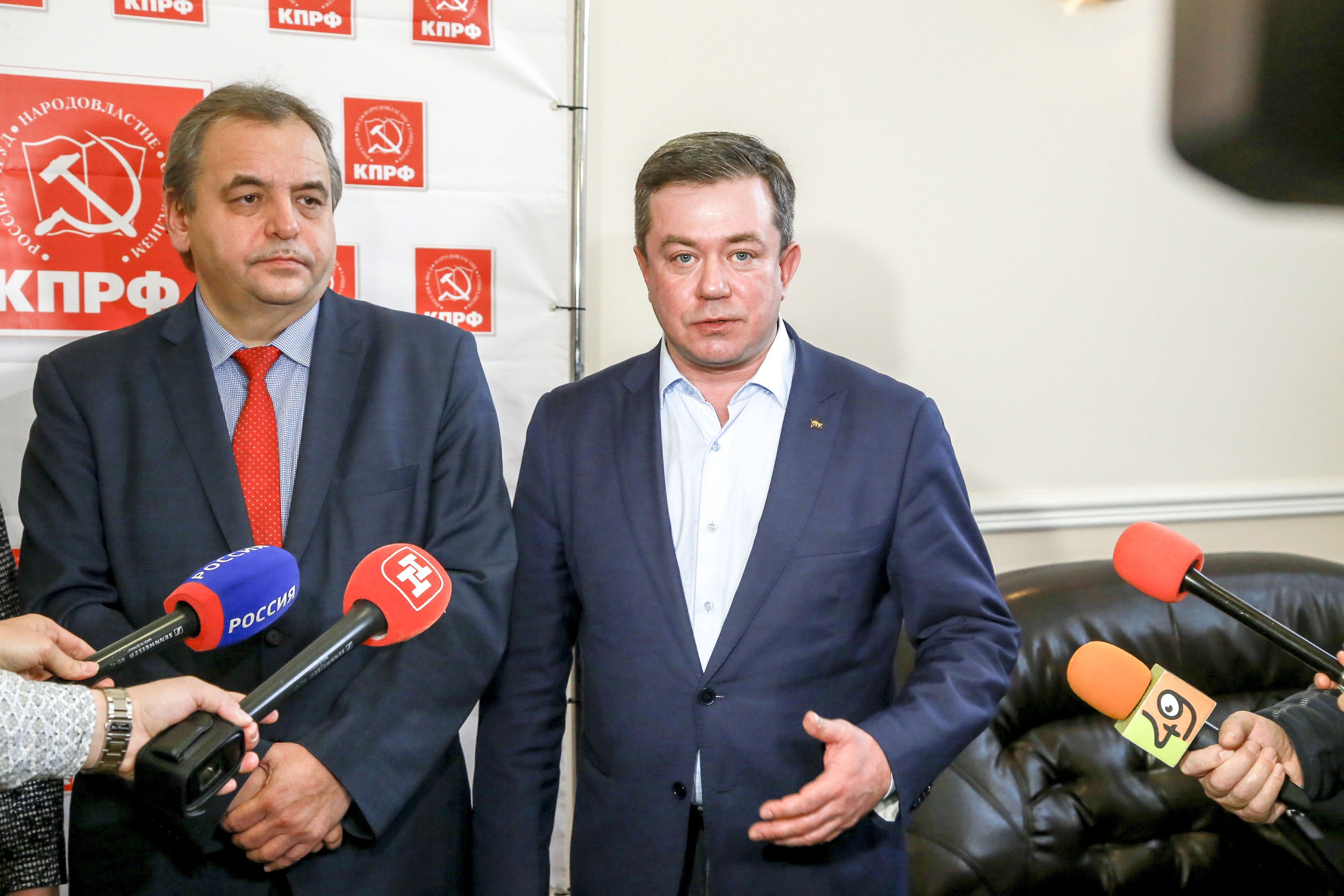 Кандидаты в депутаты Госдумы Ренат Сулейманов и Андрей Жирнов