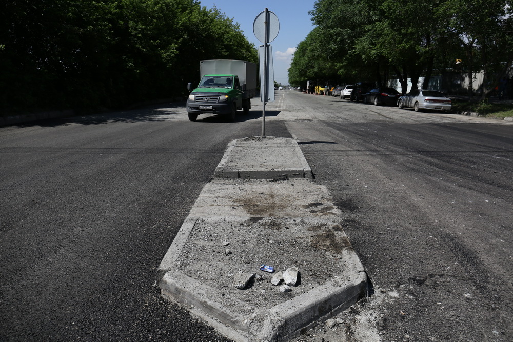 Ремонт дороги на улице Добролюбова (22.06.2022)