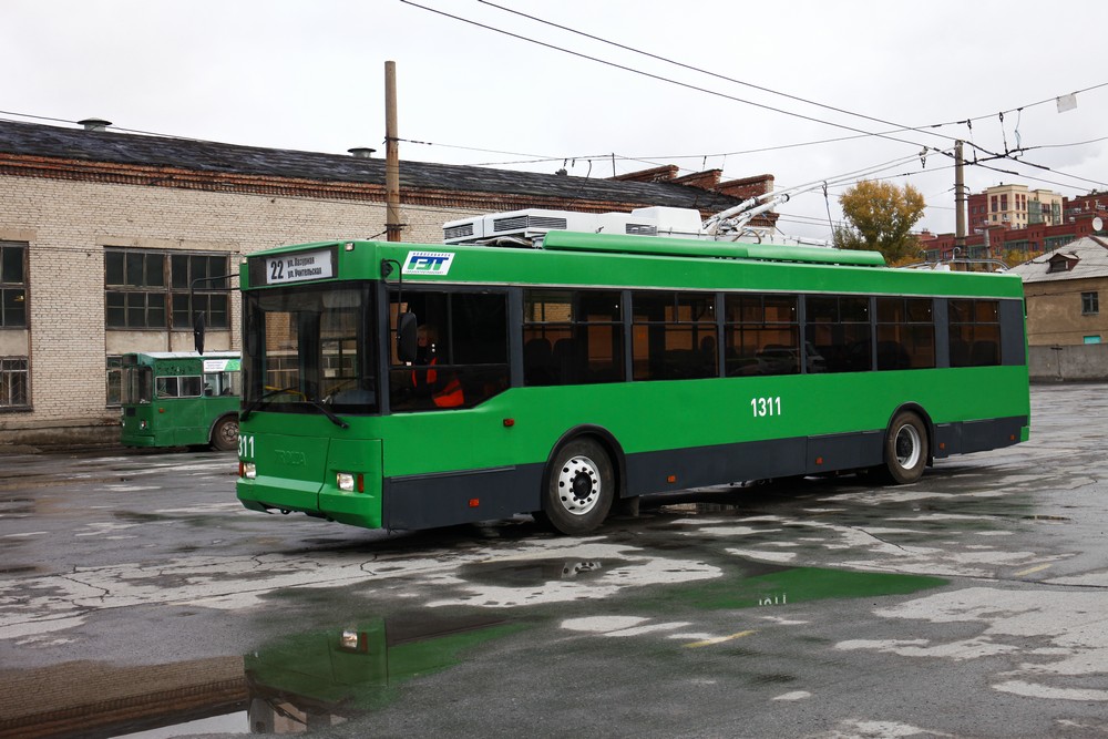 Привезённый из Твери троллейбус после ремонта. Октябрь 2020 года