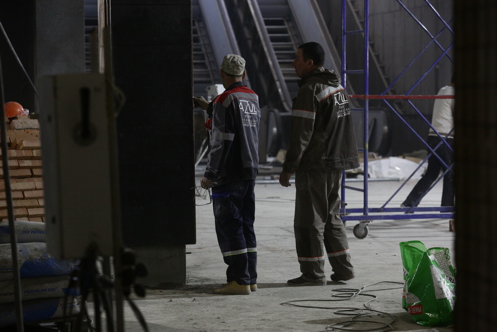 Строительство станции «Спортивная». Апрель 2022 года