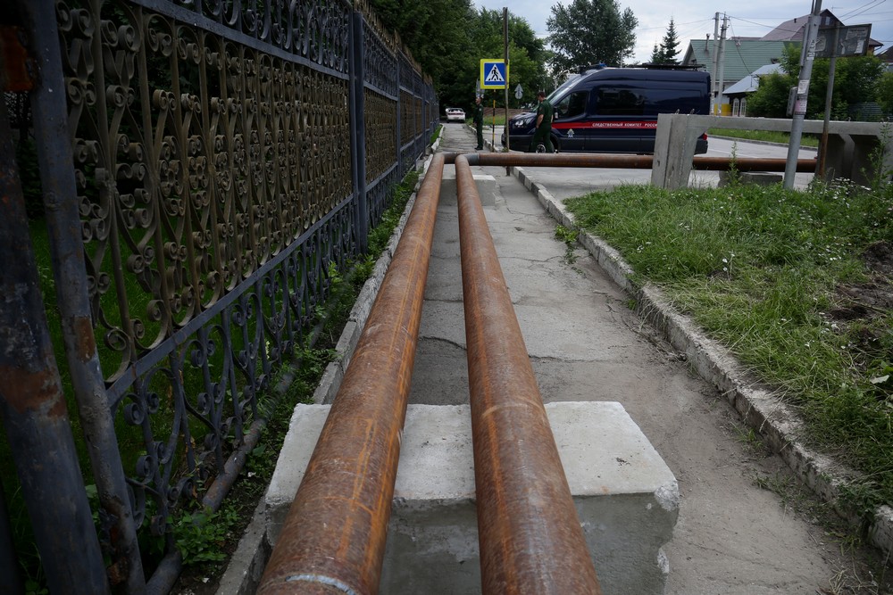 Ремонт теплотрассы на Бориса Богаткова. Июль 2021 года