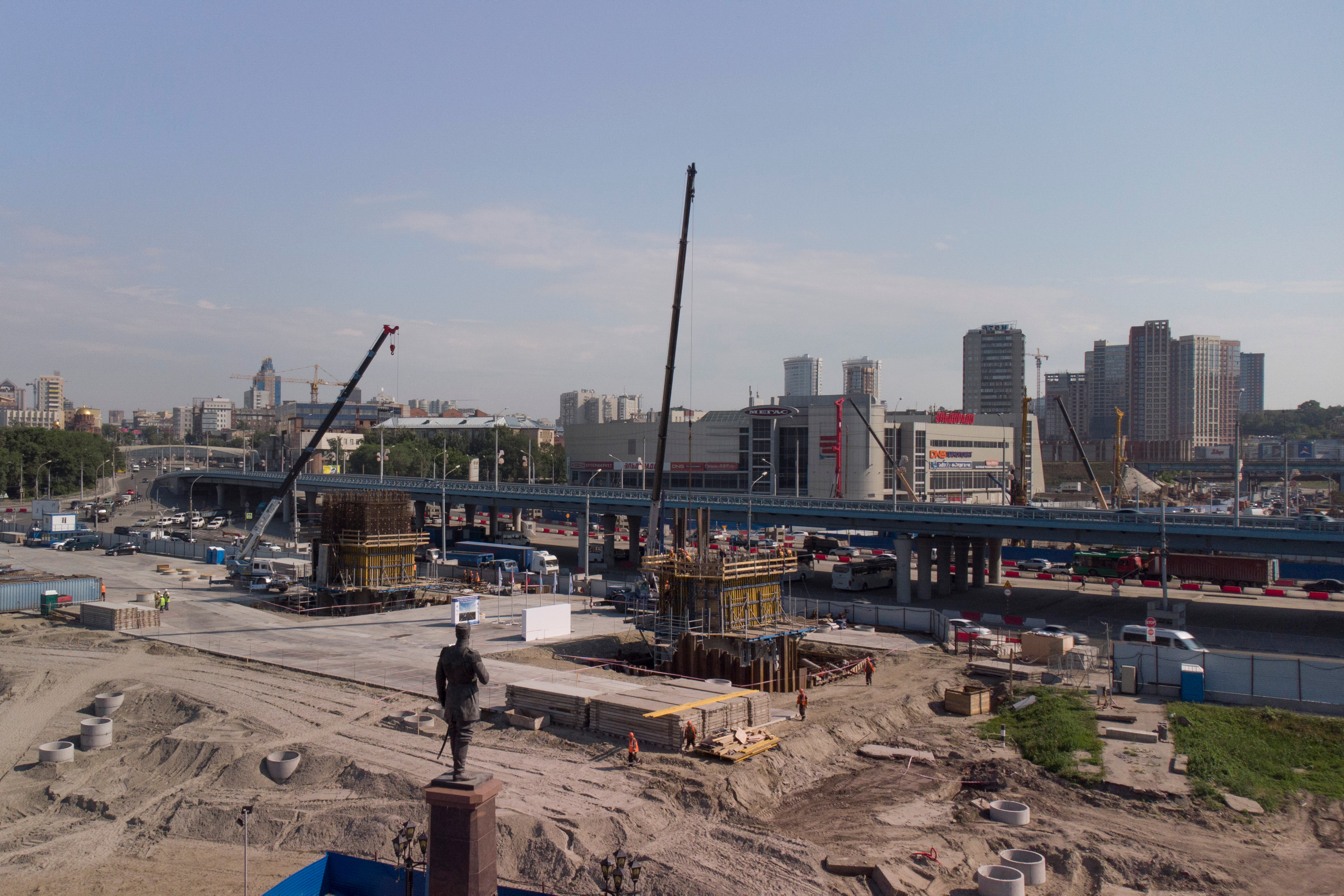 Строительство четвёртого моста. 18 июня 2021 года