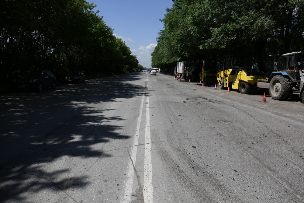 Ремонт дороги на улице Добролюбова (22.06.2022)