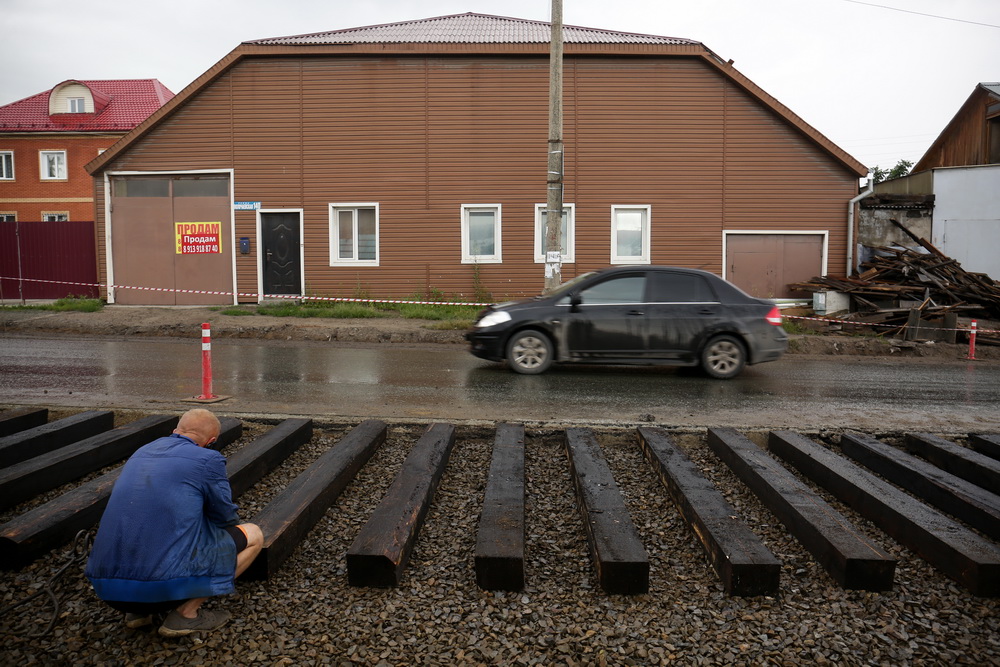 Ремонт дороги и трамвайных путей на Волочаевской. Август 2021 года