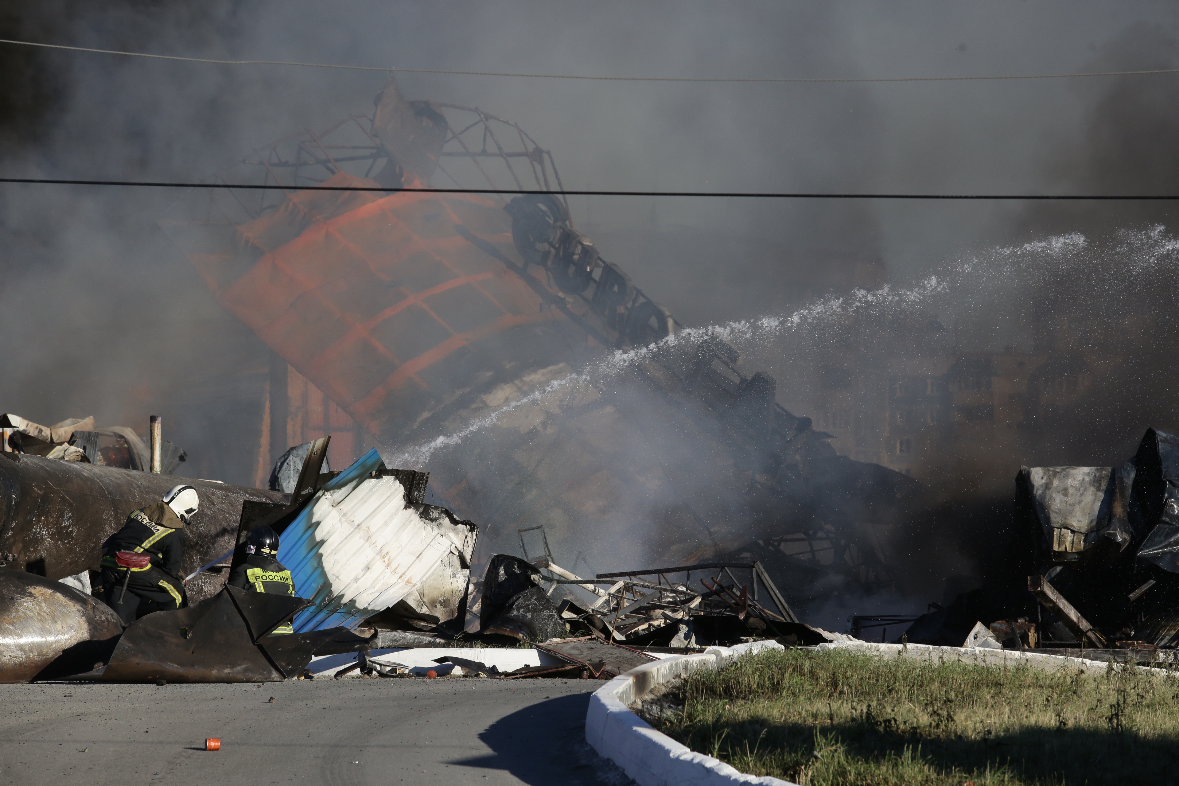 Тушение пожара на ГБШ. 14 июня 2021 года