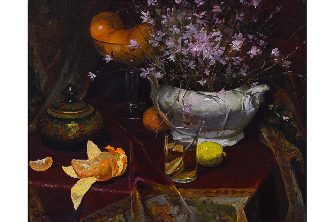 «Багульник», 1954 г. Холст, масло. 49×60 см