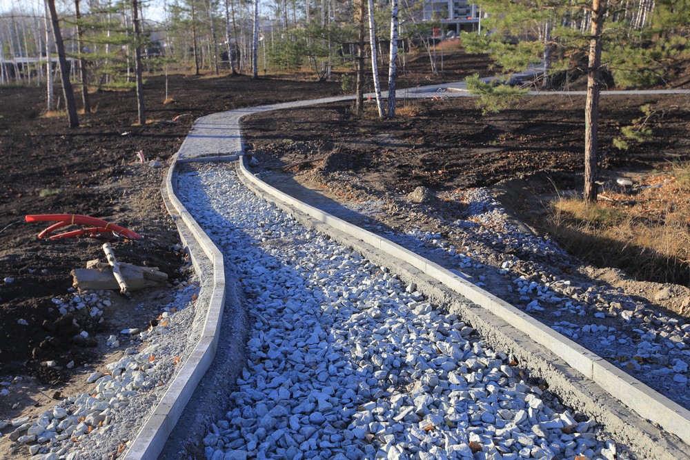 Создание парка возле нового ЛДС. Октябрь 2021 года