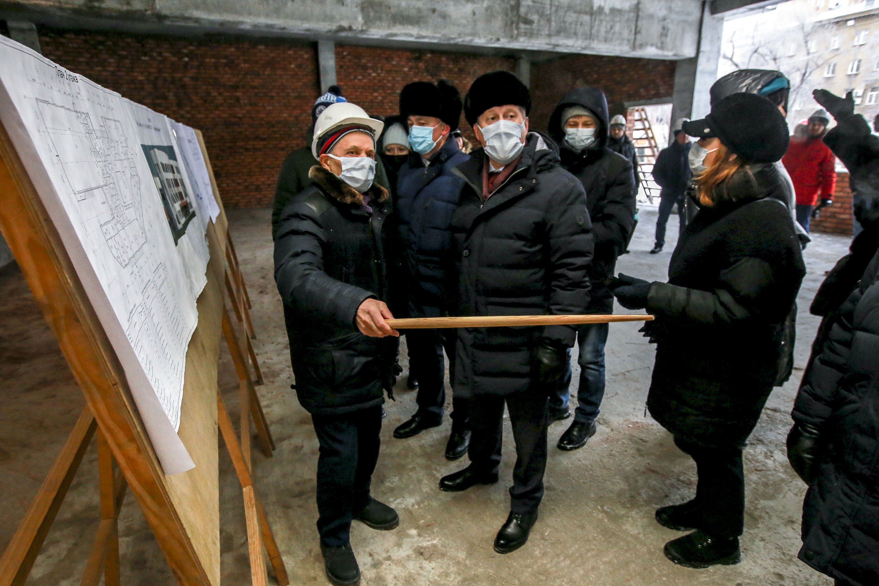 Строительство школы №54. Январь 2022 года