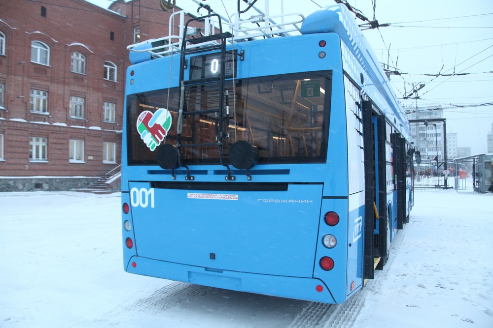Тестирование нового троллейбуса из Уфы (27.01.2022)