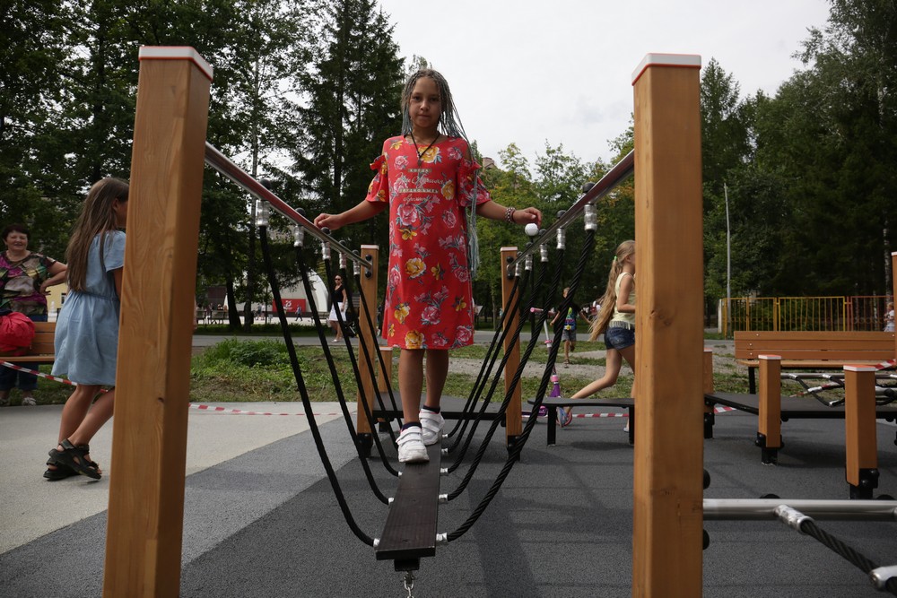 Открытие детской площадки в Центральном парке