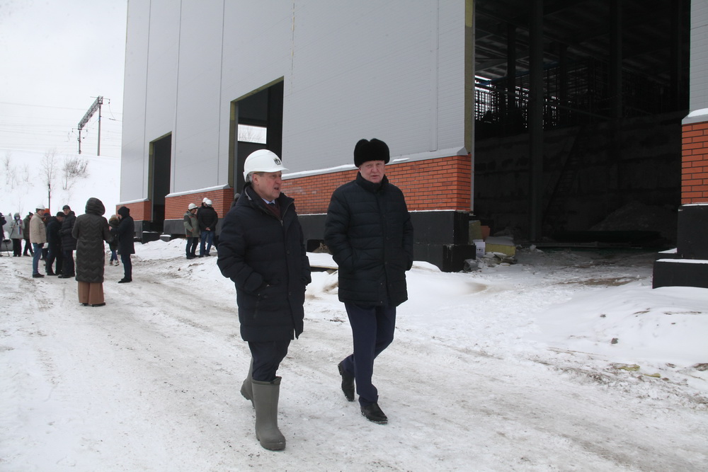 Стройка очистных сооружений у станции метро «Спортивная». Февраль 2022 года