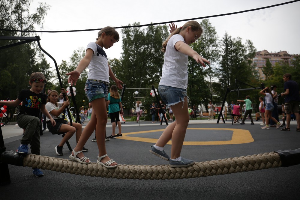 Открытие детской площадки в Центральном парке