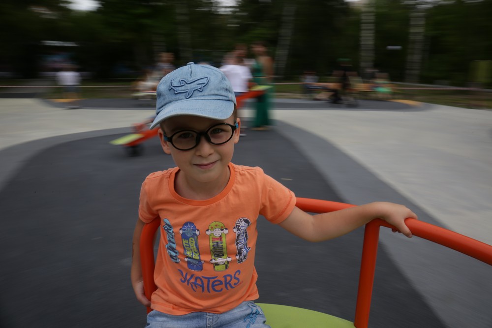 Открытие детской площадки в Центральном парке