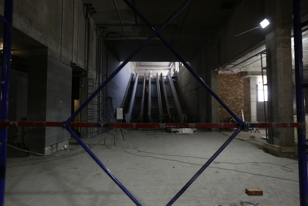 Строительство станции «Спортивная». Апрель 2022 года