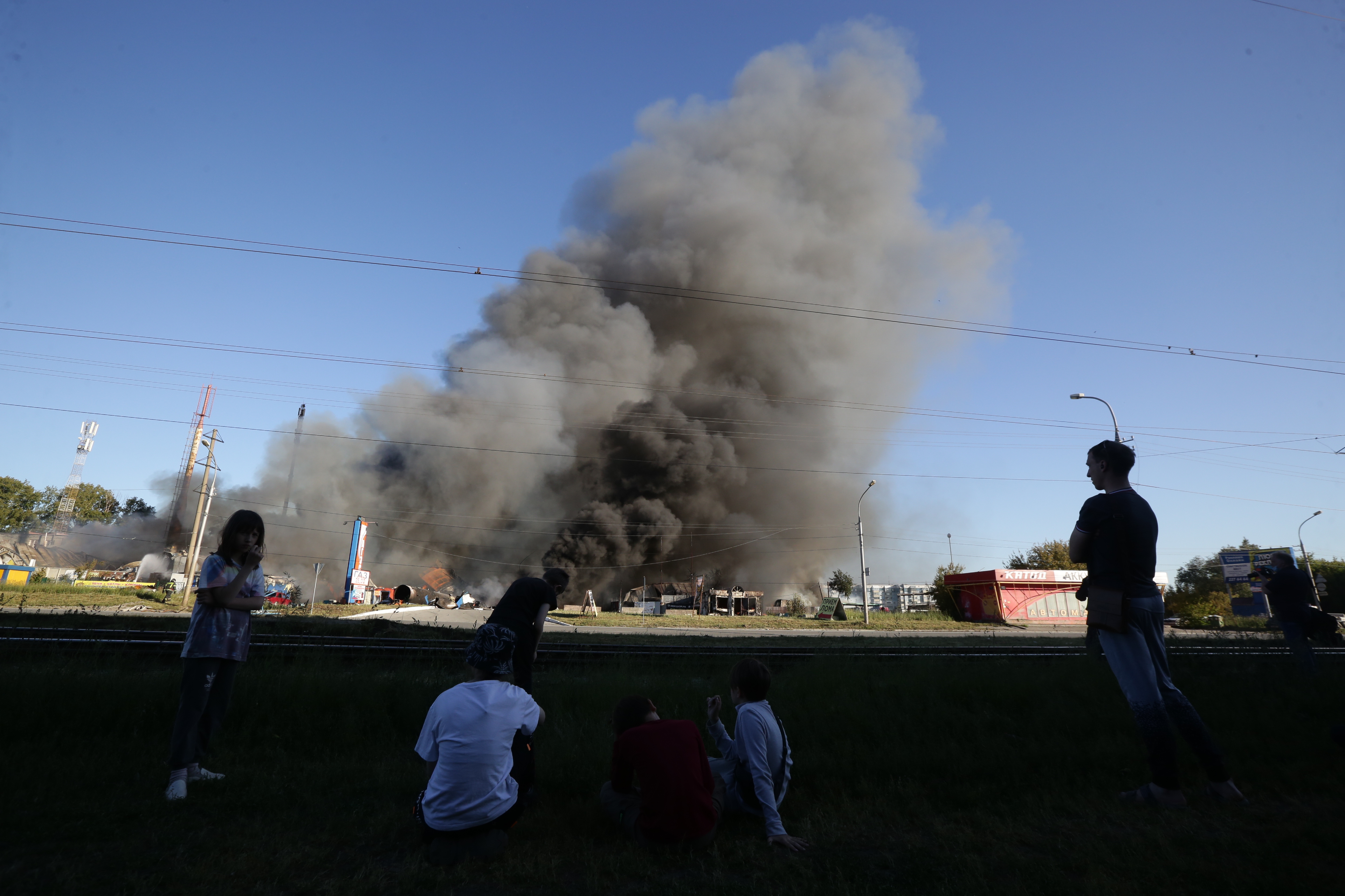 Тушение пожара на ГБШ. 14 июня 2021 года