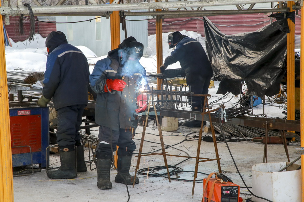 Строительство школы №54. Январь 2022 года