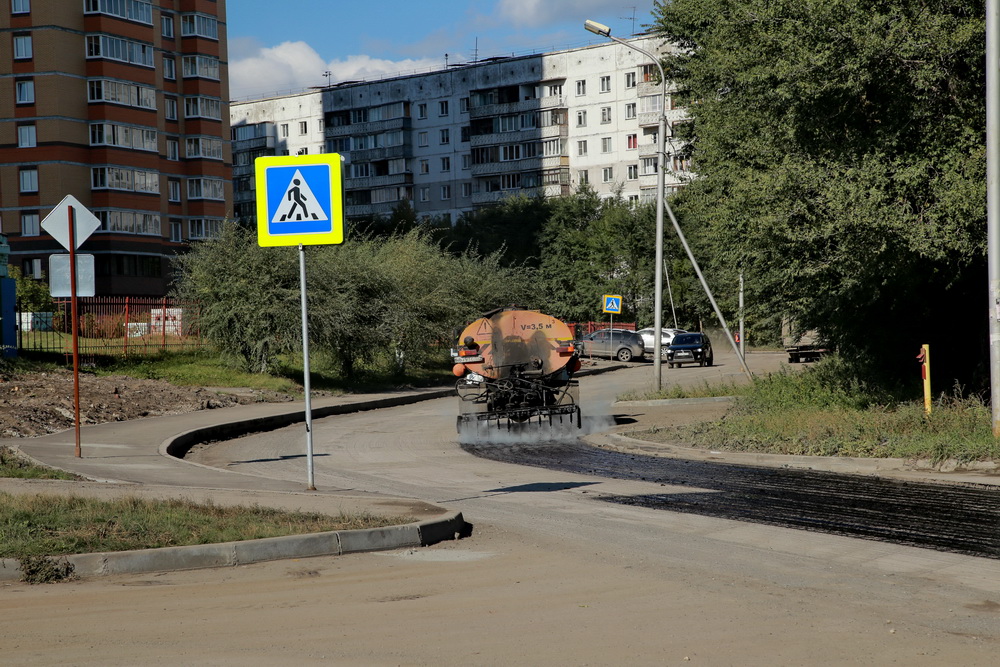 Ремонт на улице Сержанта Коротаева. Сентябрь 2021 года