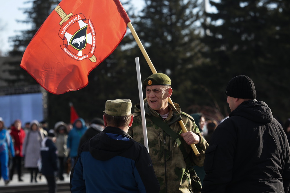 Церемония зажжения Вечного огня на Монументе Славы 7 ноября 2019 года