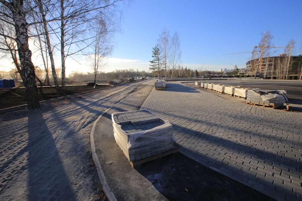 Создание парка возле нового ЛДС. Октябрь 2021 года