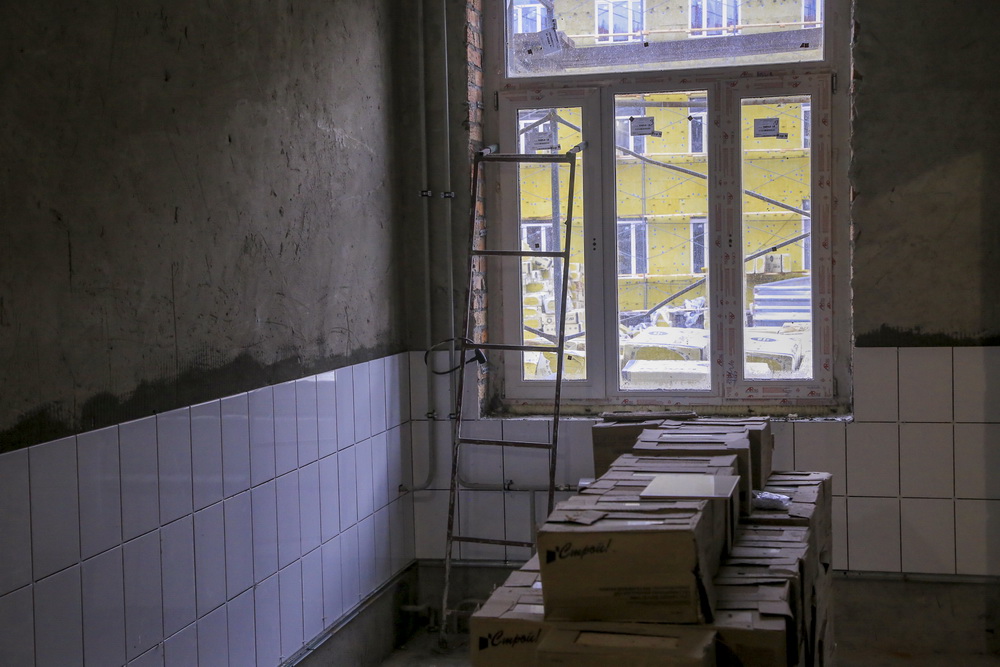 Строительство новой школы на Михаила Немыткина. Ноябрь 2020 года