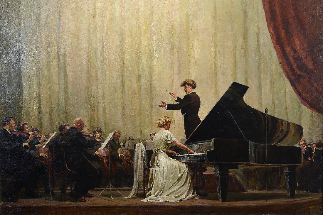 Первый концерт П. И. Чайковского, 1956 г. Холст, масло. 160×205 см