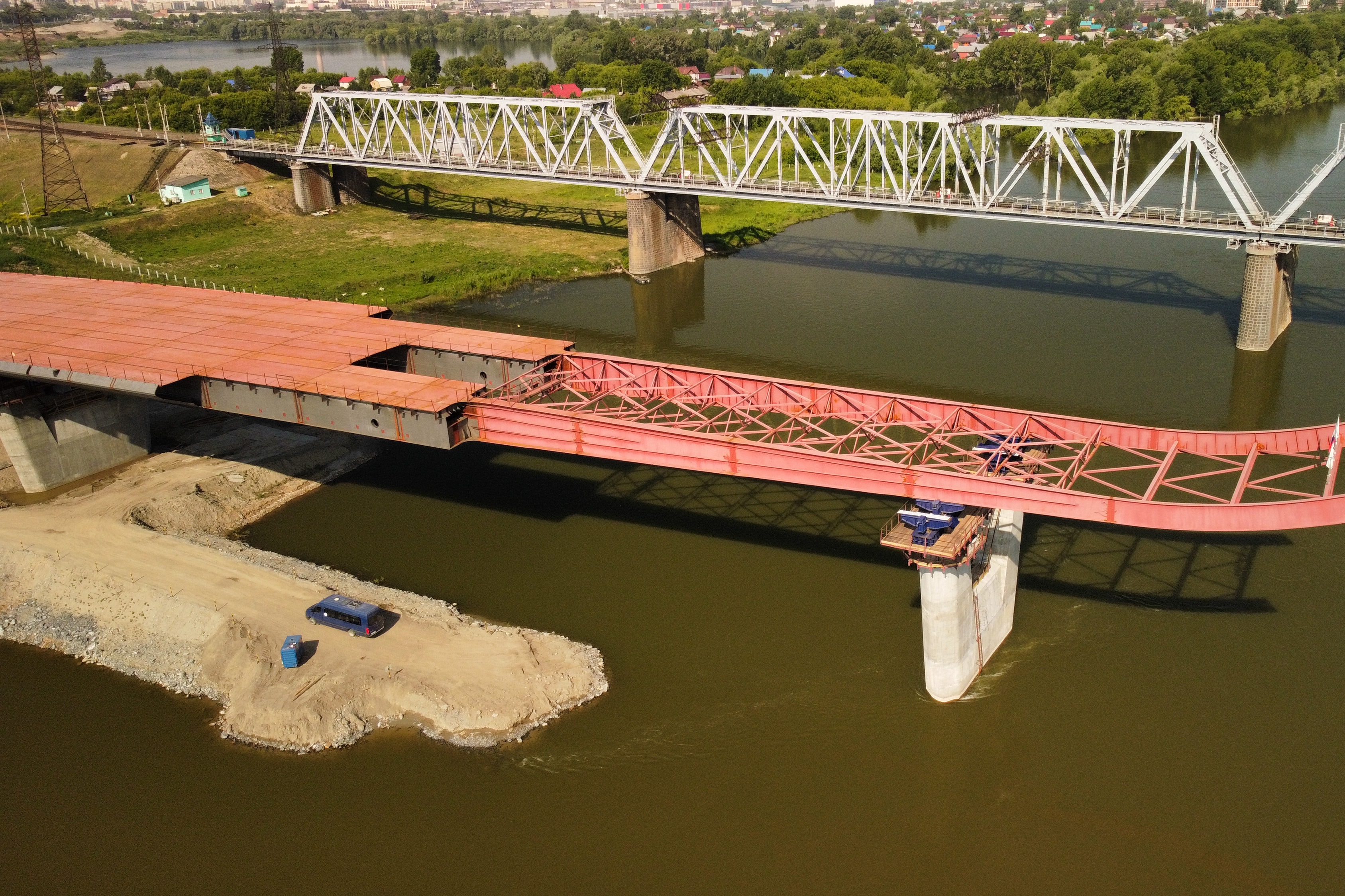 Строительство четвёртого моста. 18 июня 2021 года