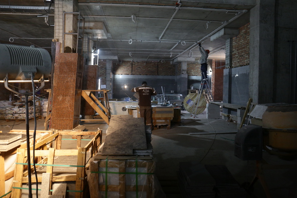 Строительство станции «Спортивная». Апрель 2022 года