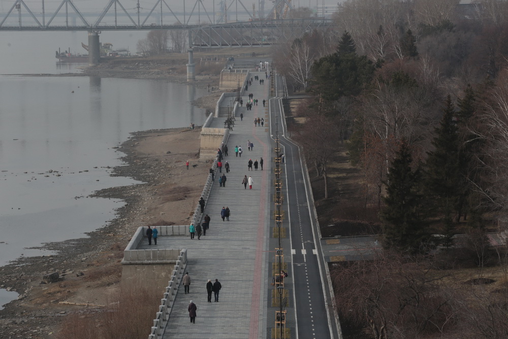 Михайловская набережная после реконструкции. Осень 2017 года