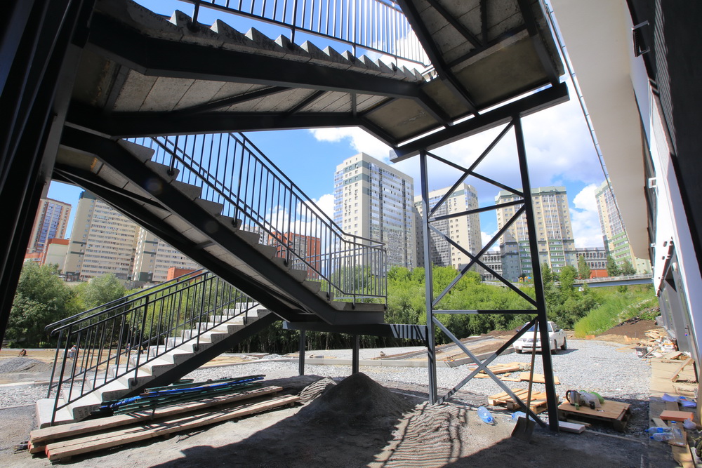 Благоустройство будущего парка в пойме Ельцовки. Июль 2022 года