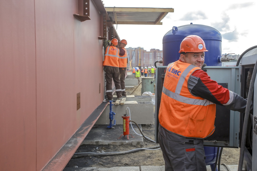 Первая опора четвёртого моста. Август 2020 года