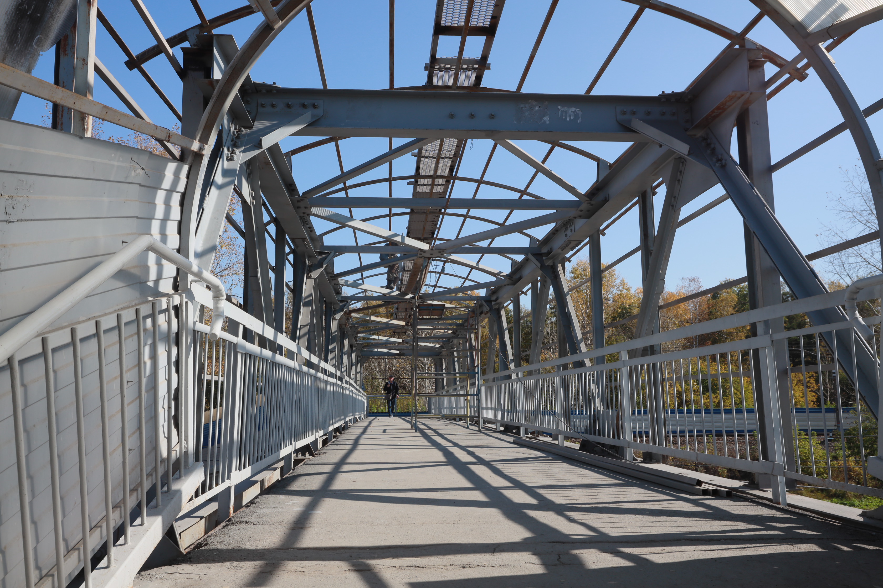 Пешеходный мост возле остановки «Таловая»