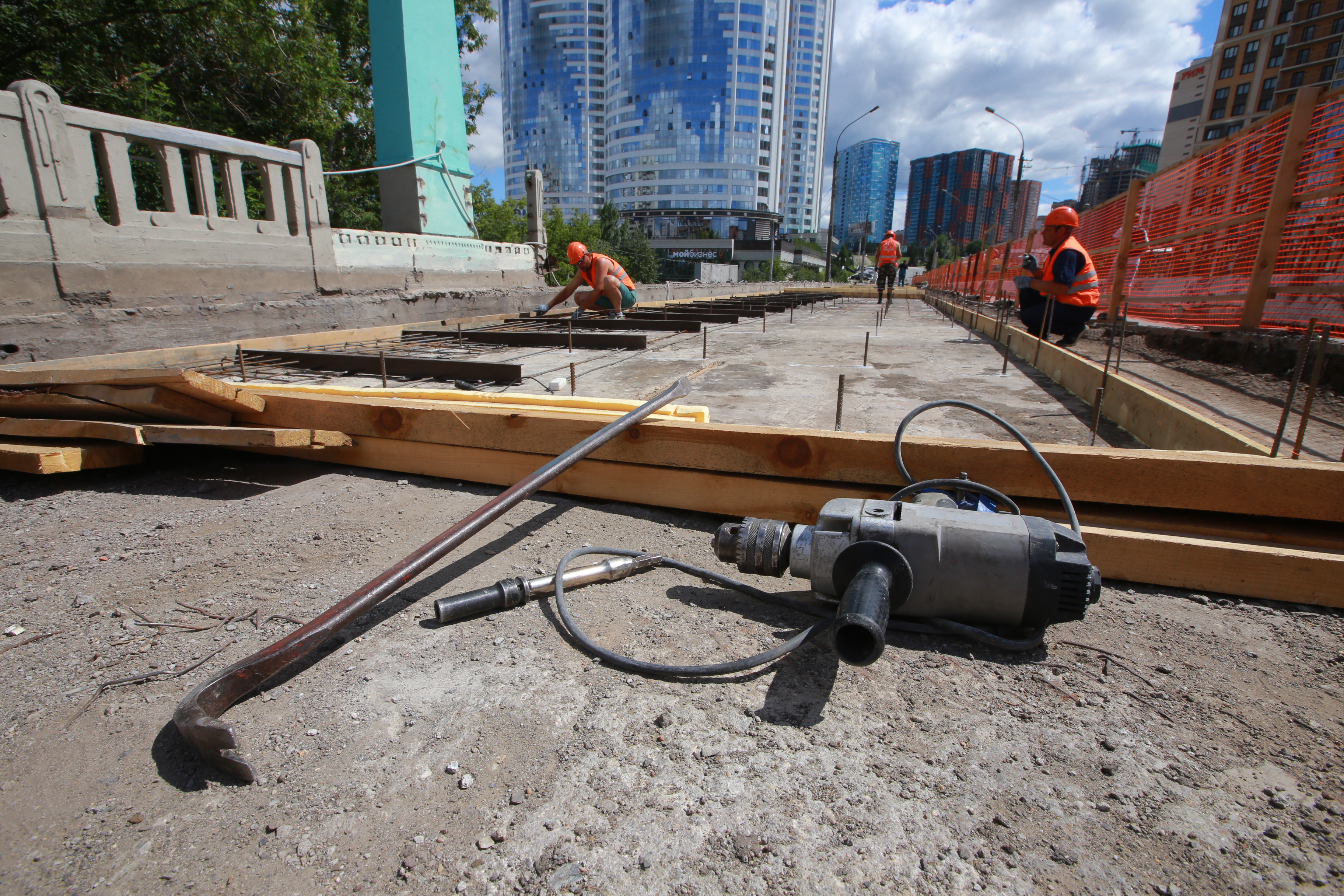 Ремонт Сибревкомовского моста. Июль 2022 года