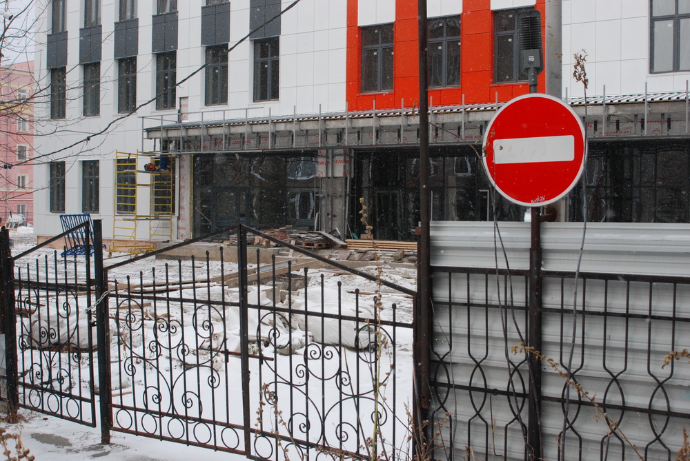 Стройка школы №54. Ноябрь 2022 года