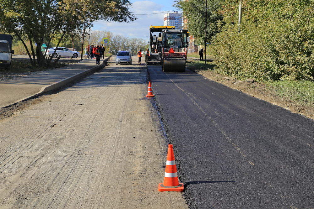 Ремонт на улице Сержанта Коротаева. Сентябрь 2021 года