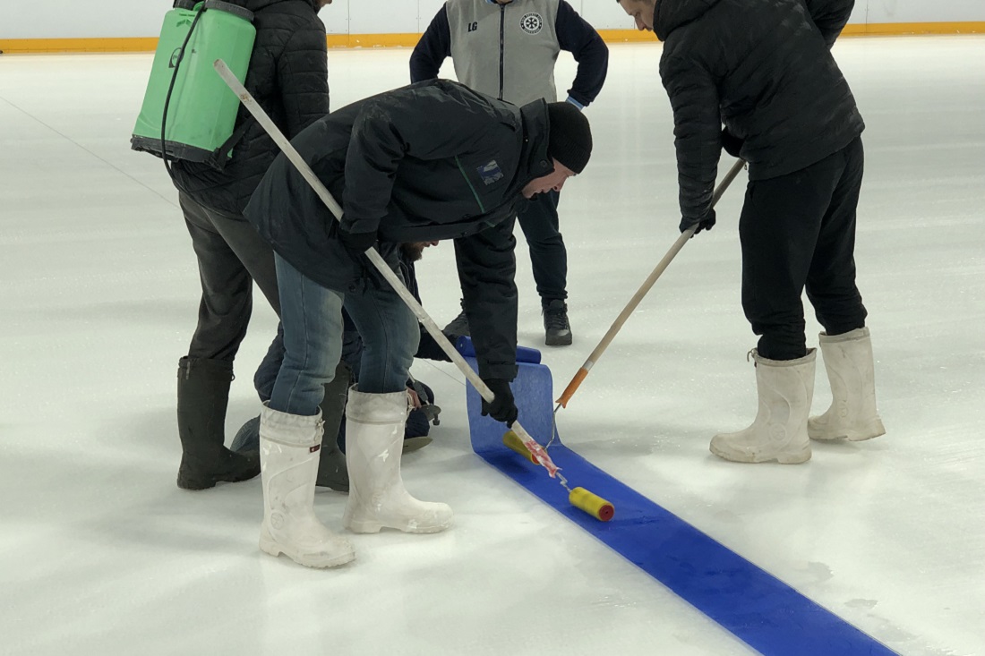 Процесс нанесения разметки