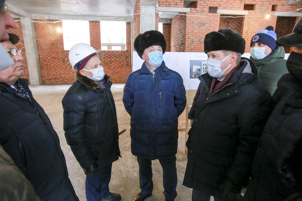 Строительство школы №54. Январь 2022 года